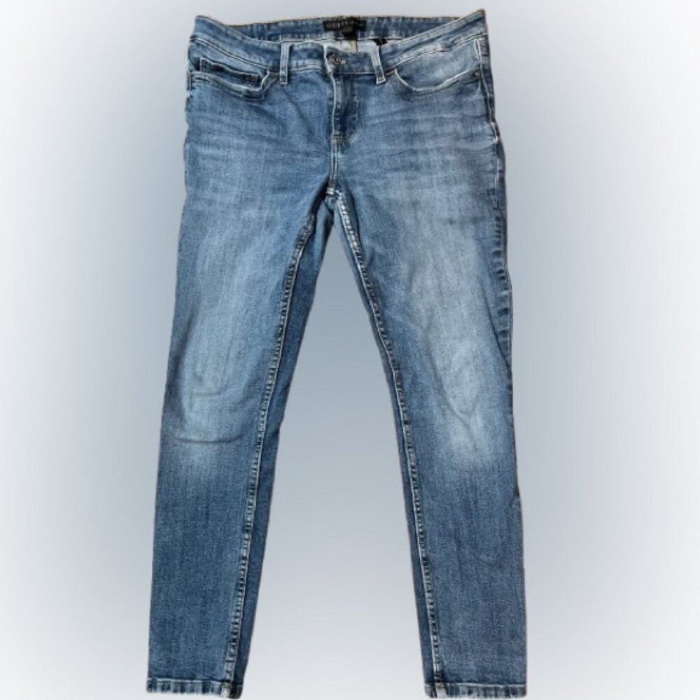 Guess Power Curvy Skinny Blue Women's Denim Jeans Size 30